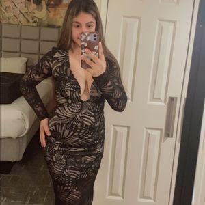 Bebe black lace dress